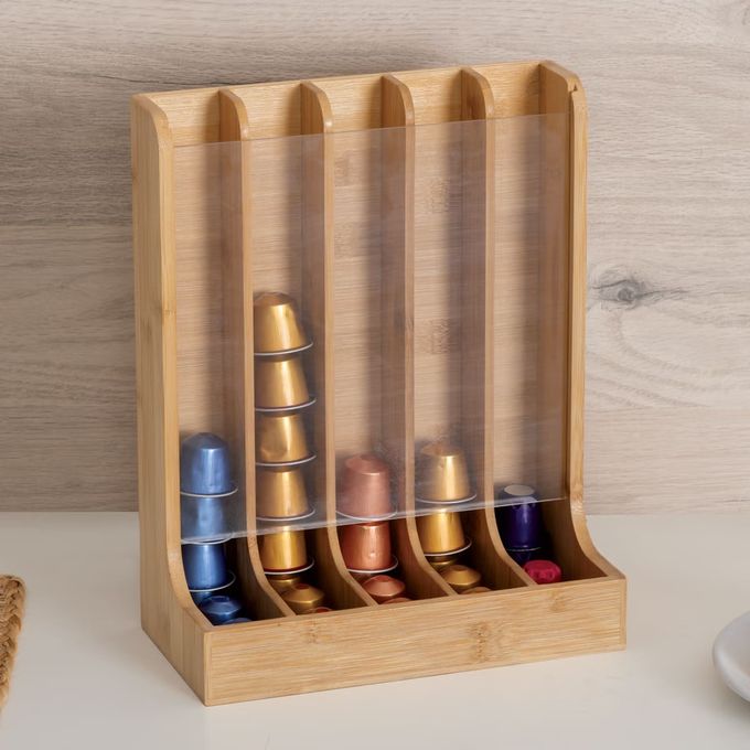 Porte-Capsules en Bambou – 70 Capsules