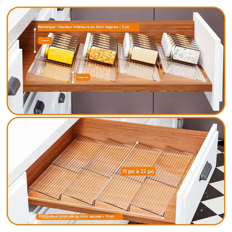 Étagère à Épices Extensible – 4 Niveaux