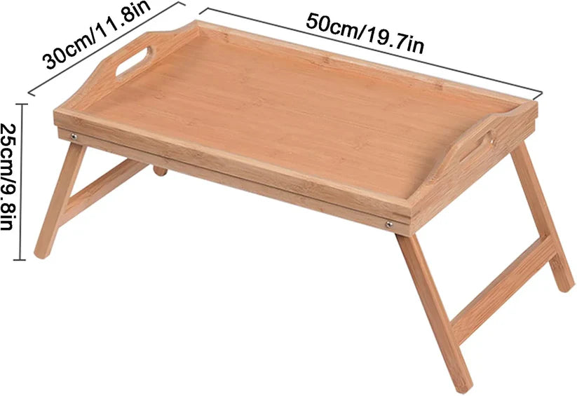 Plateau en Bois de Bambou avec Pieds Pliables