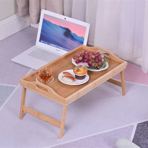 Plateau en Bois de Bambou avec Pieds Pliables