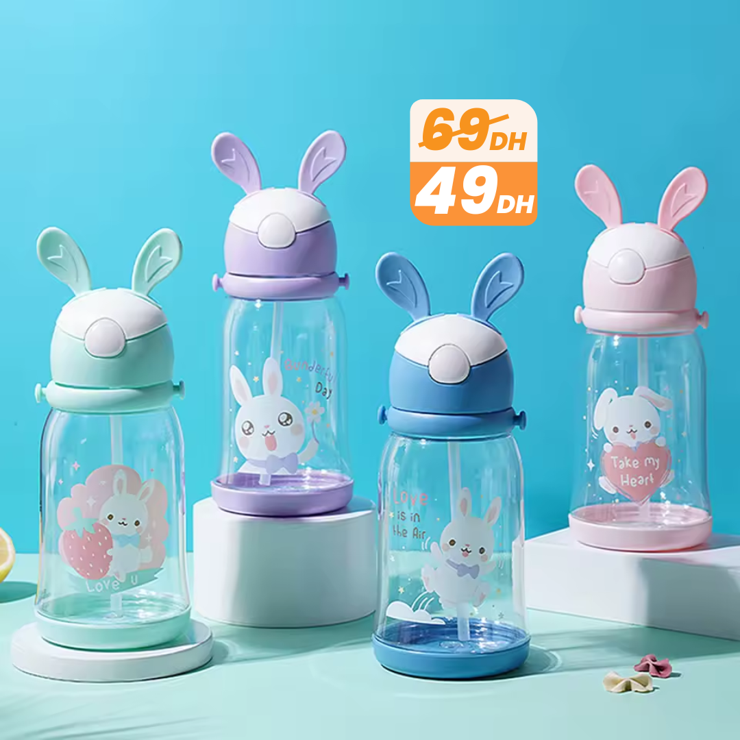 Gobelet d’Eau Enfant 600 ml avec Paille