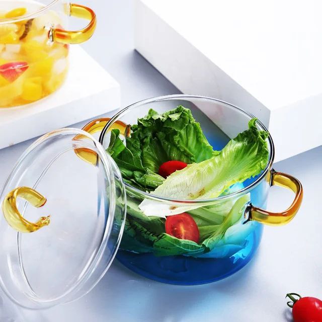 Marmite à Soupe Transparente avec Couvercle