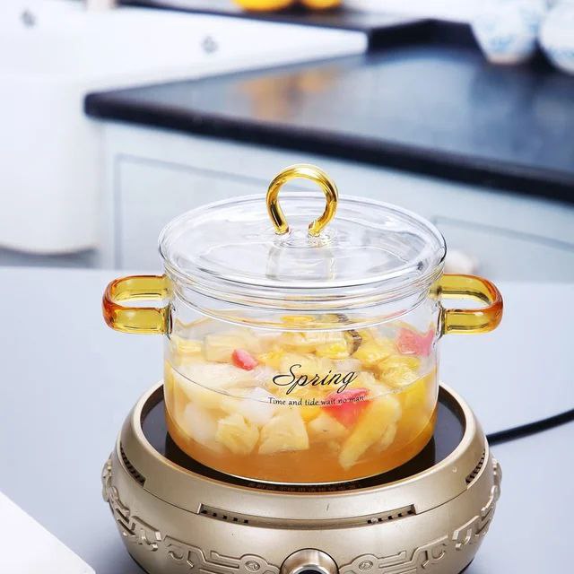 Marmite à Soupe Transparente avec Couvercle