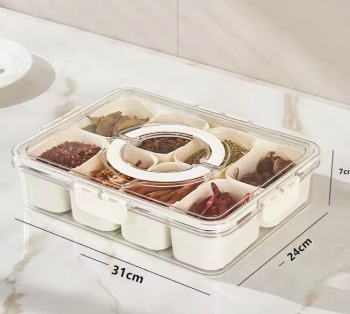 Boîte de Stockage Alimentaire pour Réfrigérateur – 8 Compartiments