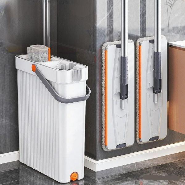 Ensemble Vadrouille Mains Libres avec Seau à Essorage Automatique