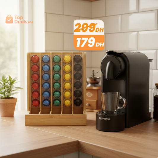 Porte-Capsules en Bambou – 70 Capsules