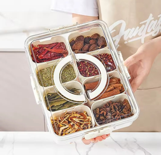 Boîte de Stockage Alimentaire pour Réfrigérateur – 8 Compartiments