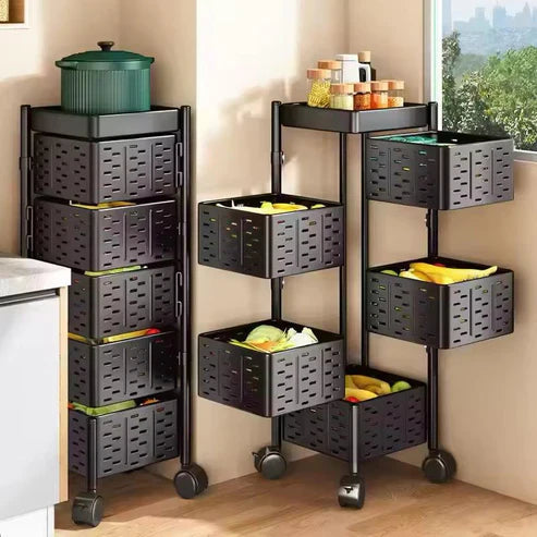 Étagère Rotative de Rangement pour Légumes
