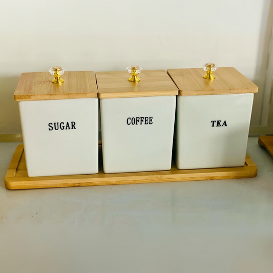 Lot de 3 Boîtes de Rangement en Céramique